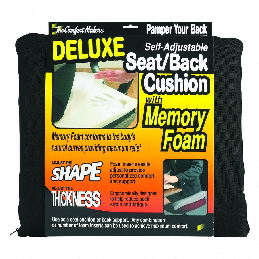 Seat Cushion Memory Foam Black