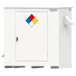 Storage Building 6x55 gal Cap White
