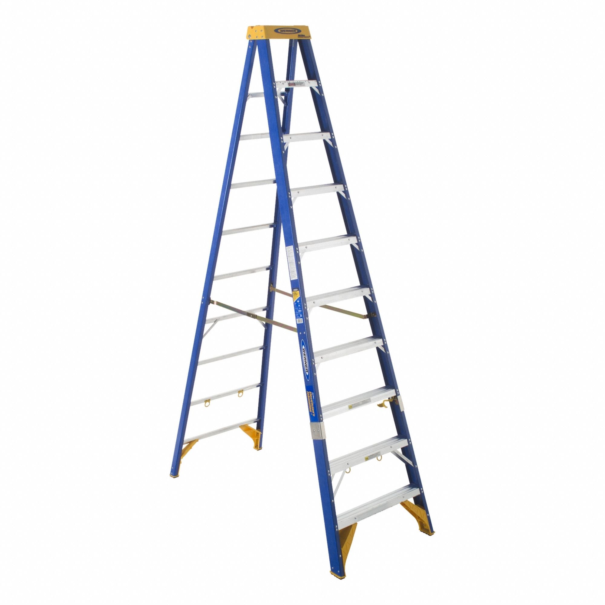Stepladder Fiberglass 10 ft H 375 lb Cap