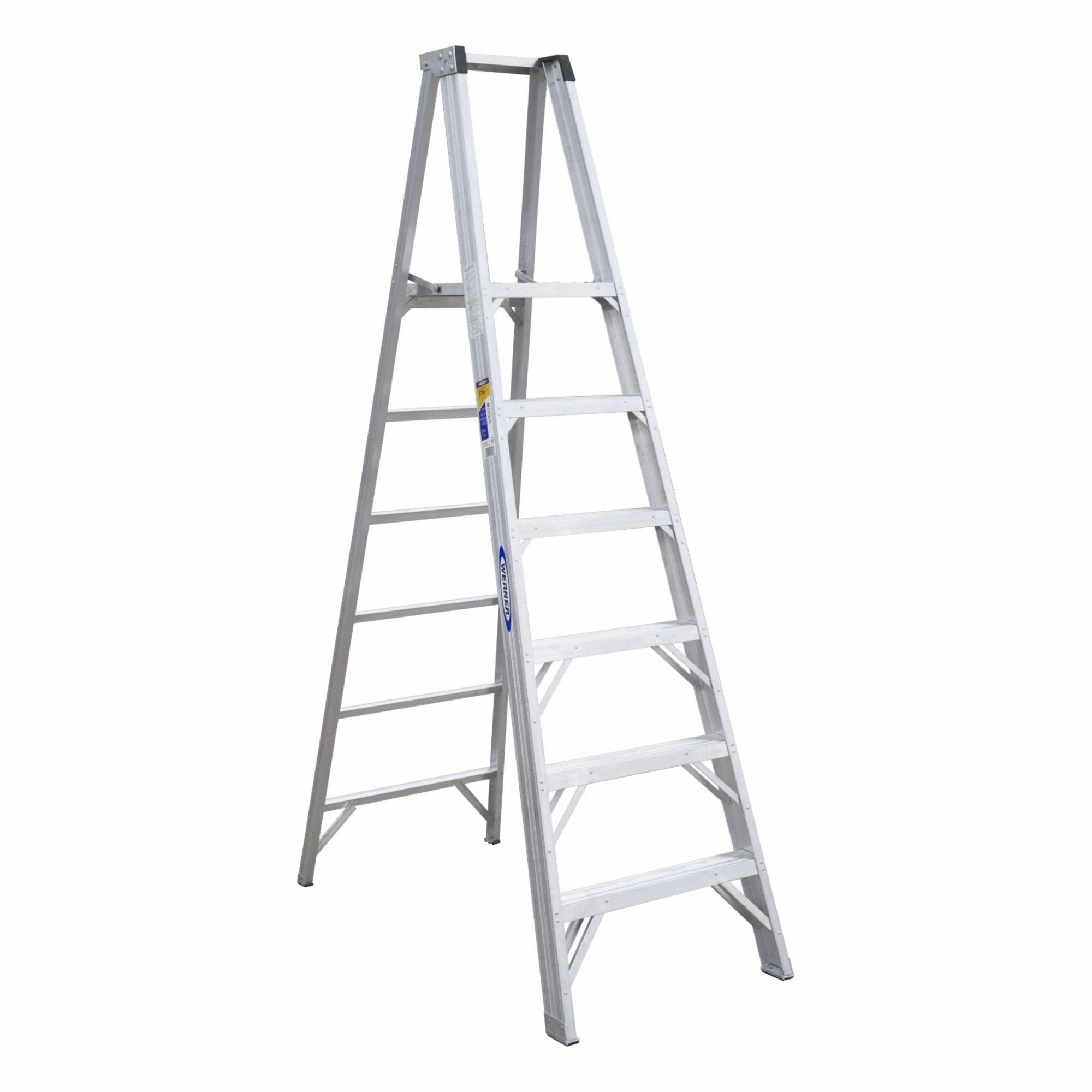 Platform Stepladder 8ft H Aluminum 375lb