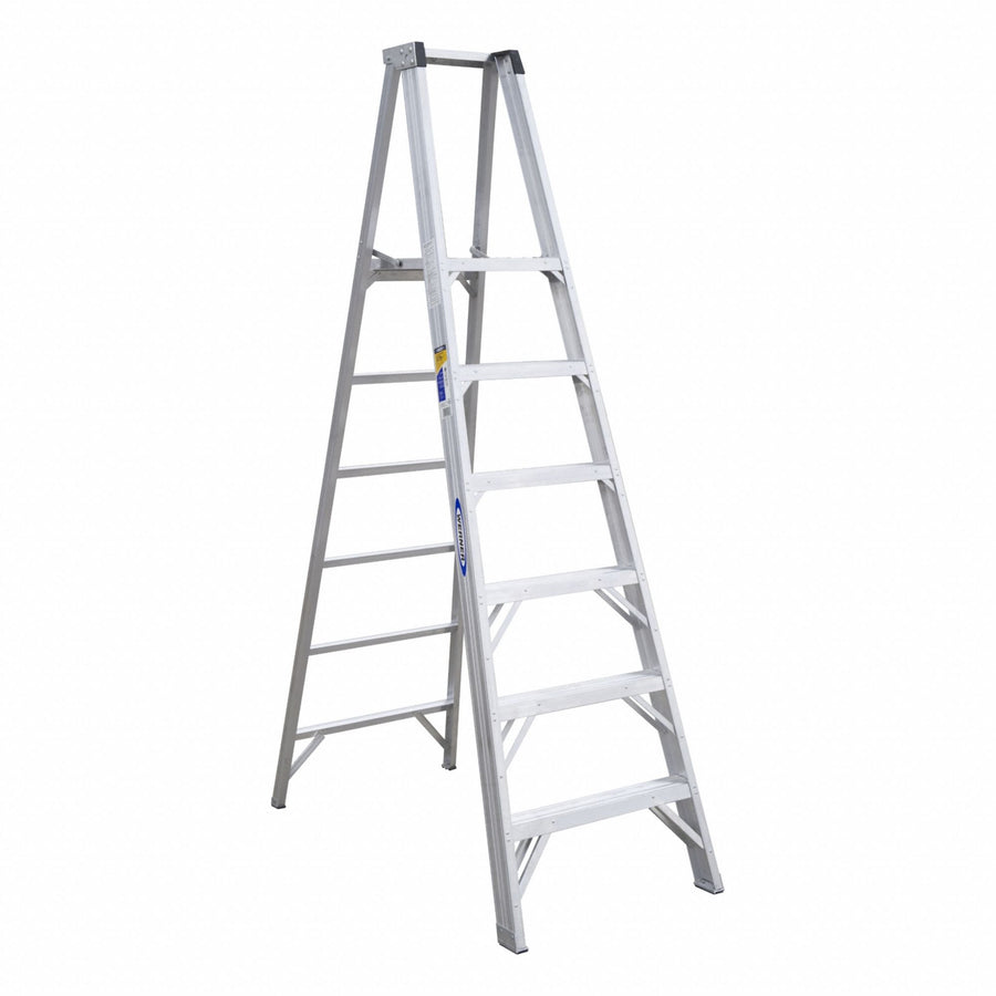 Platform Stepladder 8ft H Aluminum 375lb
