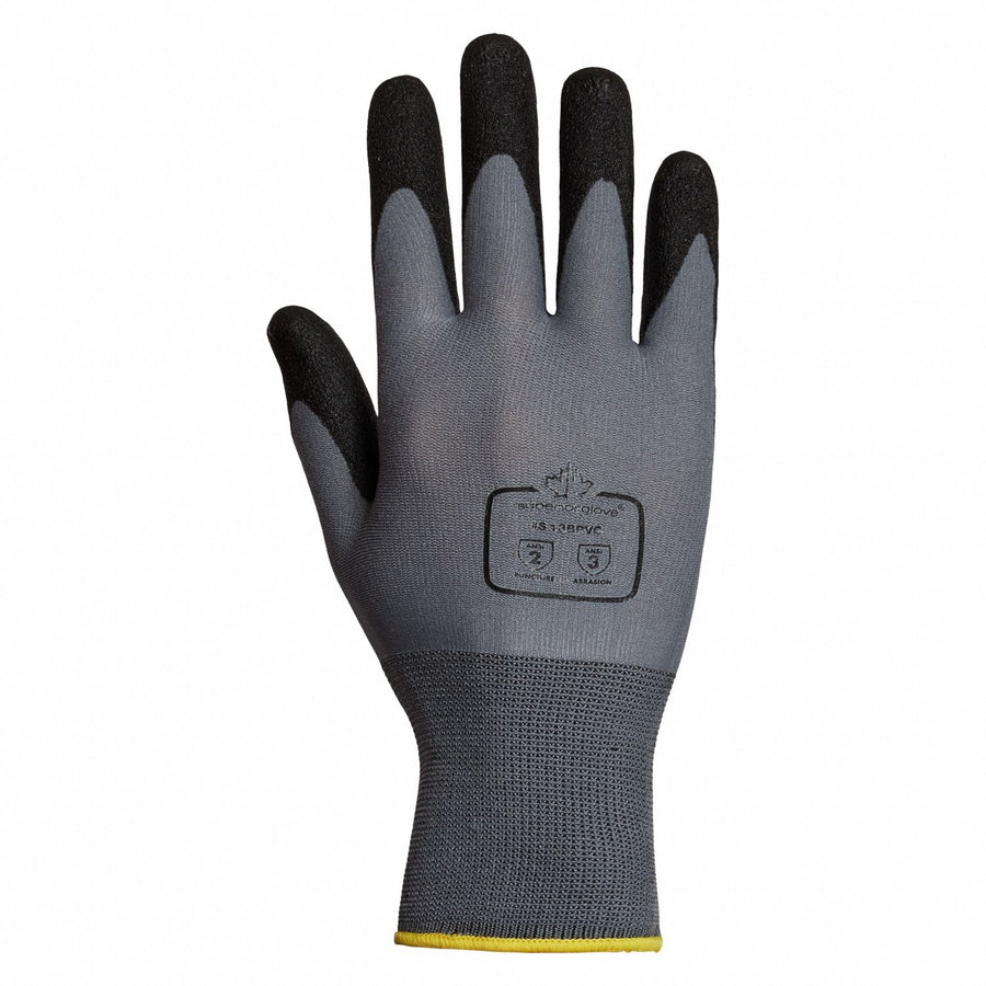 J3828 Blk Pvc Ctdgrey Lnrsz 10 PK12