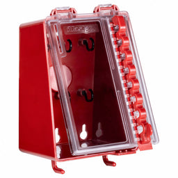 Group Lock Box Plastic Red 7.1 in H