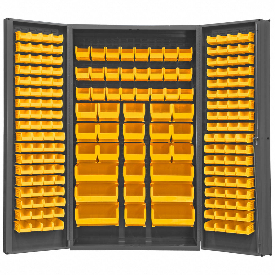 K4896 Bin Cabinet 84 x48 x24 Gray 192YlwBns