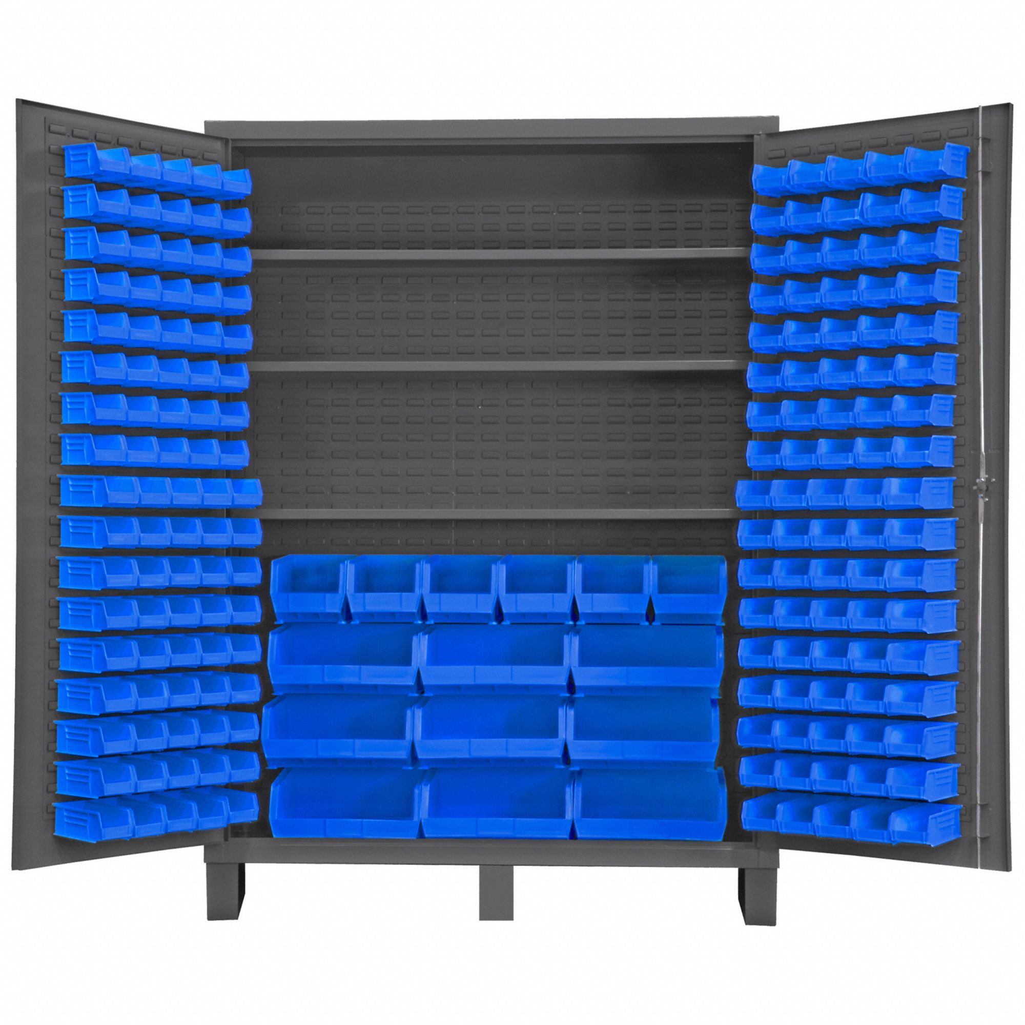 K4916 Bin Cabinet 84 x60 x24 Gray 185BlueBns