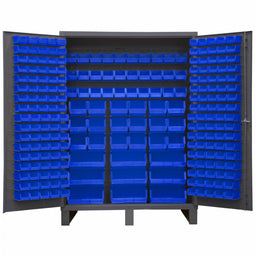 K4897 Bin Cabinet 84 x60 x24 Gray 227BlueBns