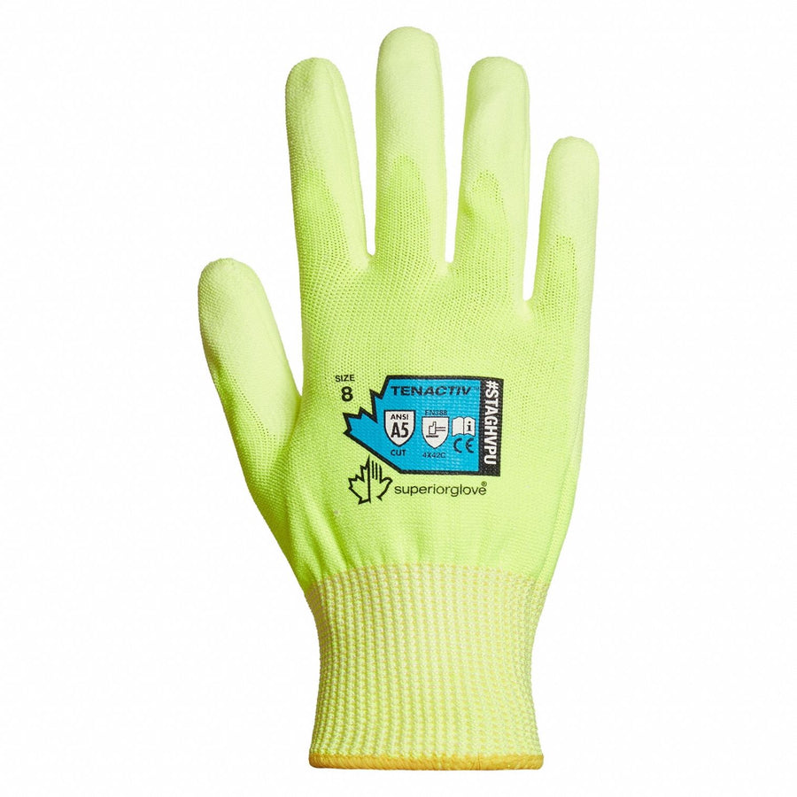 Polyurethane Knit Glove Hi Viz 12 PR