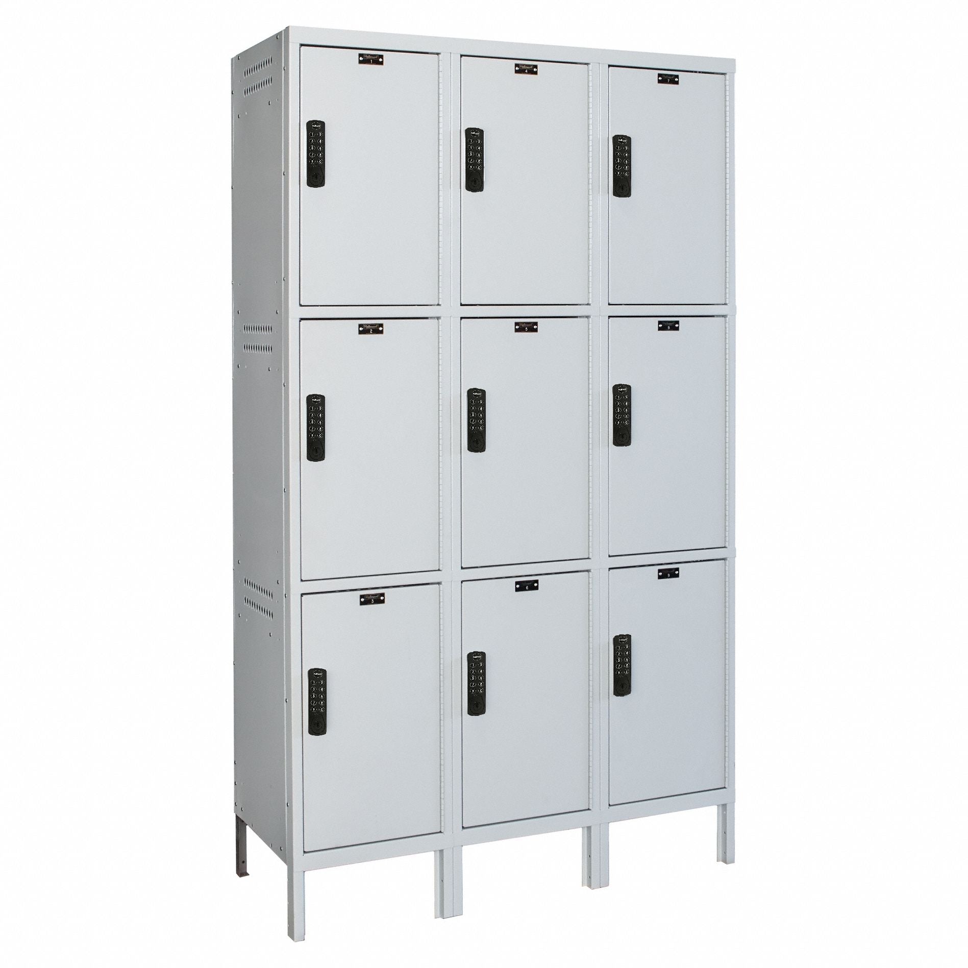 Locker 3x3Lckrs Lt Gry 78 x54 x21