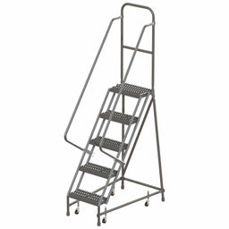 Rolling Ladder 5 Step Steel Serrated