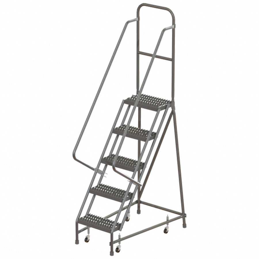 Rolling Ladder 5 Step Steel Serrated
