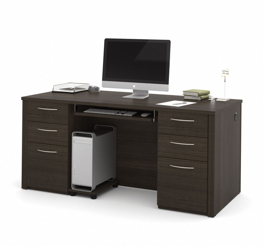Executive Desk 30.4 in H Dark Chocolate