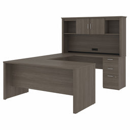 U-Shaped Desk 66 1/2 in H Bark Grey